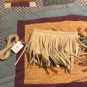 Fashionpuzzle Fringe Beige Crossbody Bag New with Tag ♥️